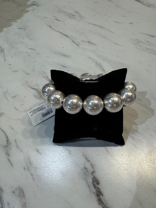 Silver Chunky Beaded Bracelet