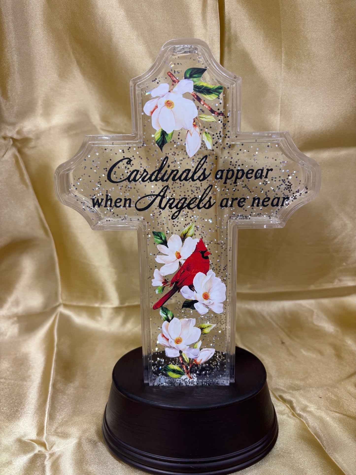 Cardinals Appear when Angels are Near Cross 10050