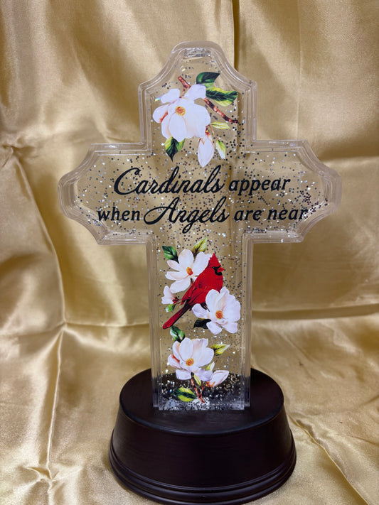 Cardinals Appear when Angels are Near Cross 10050