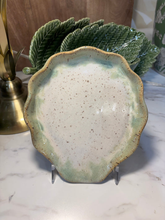 Etta B Ruffled Spoon Rest Matcha Latte
