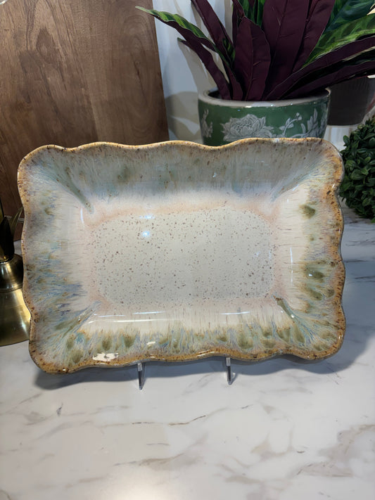 Etta B Waved Rectangular Baker Botanical