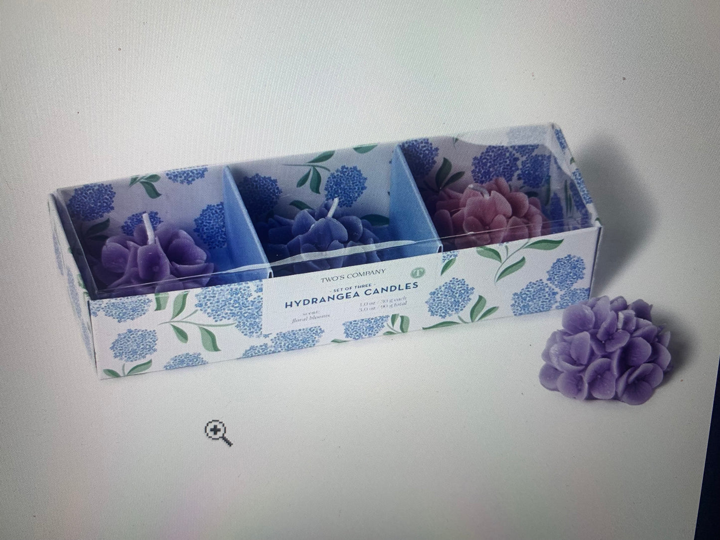 Scented Candles - Hydrangea Floral Blooms - s/3