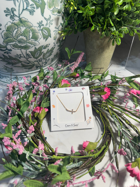 Dainty Gold Cross Necklace