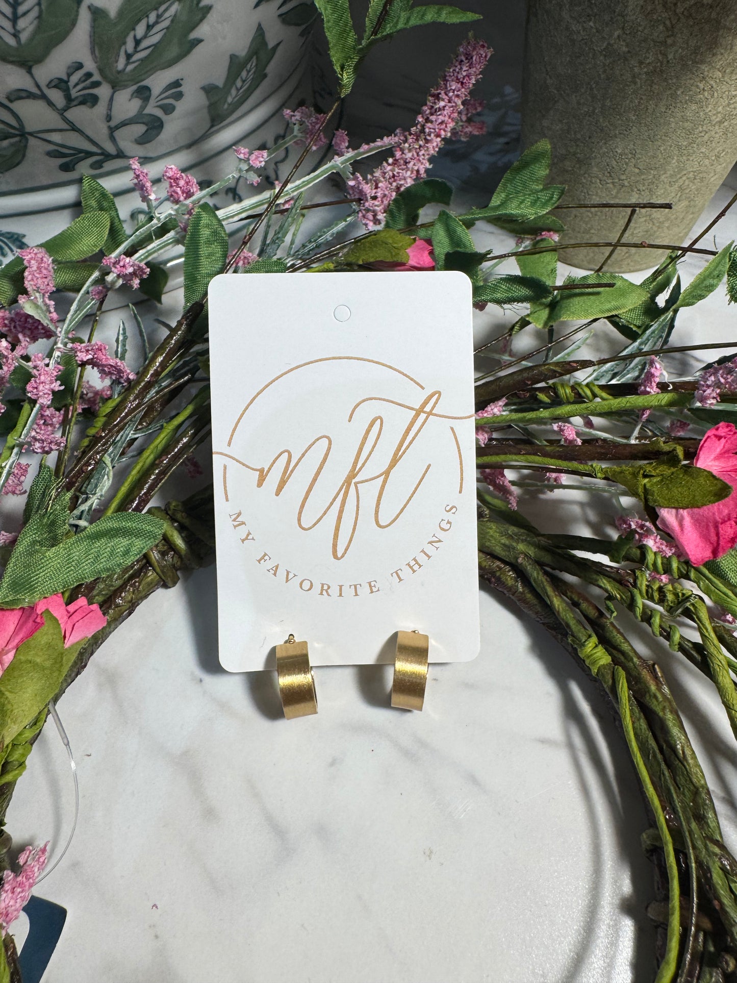 Classic Gold Satin Hoop Earrings