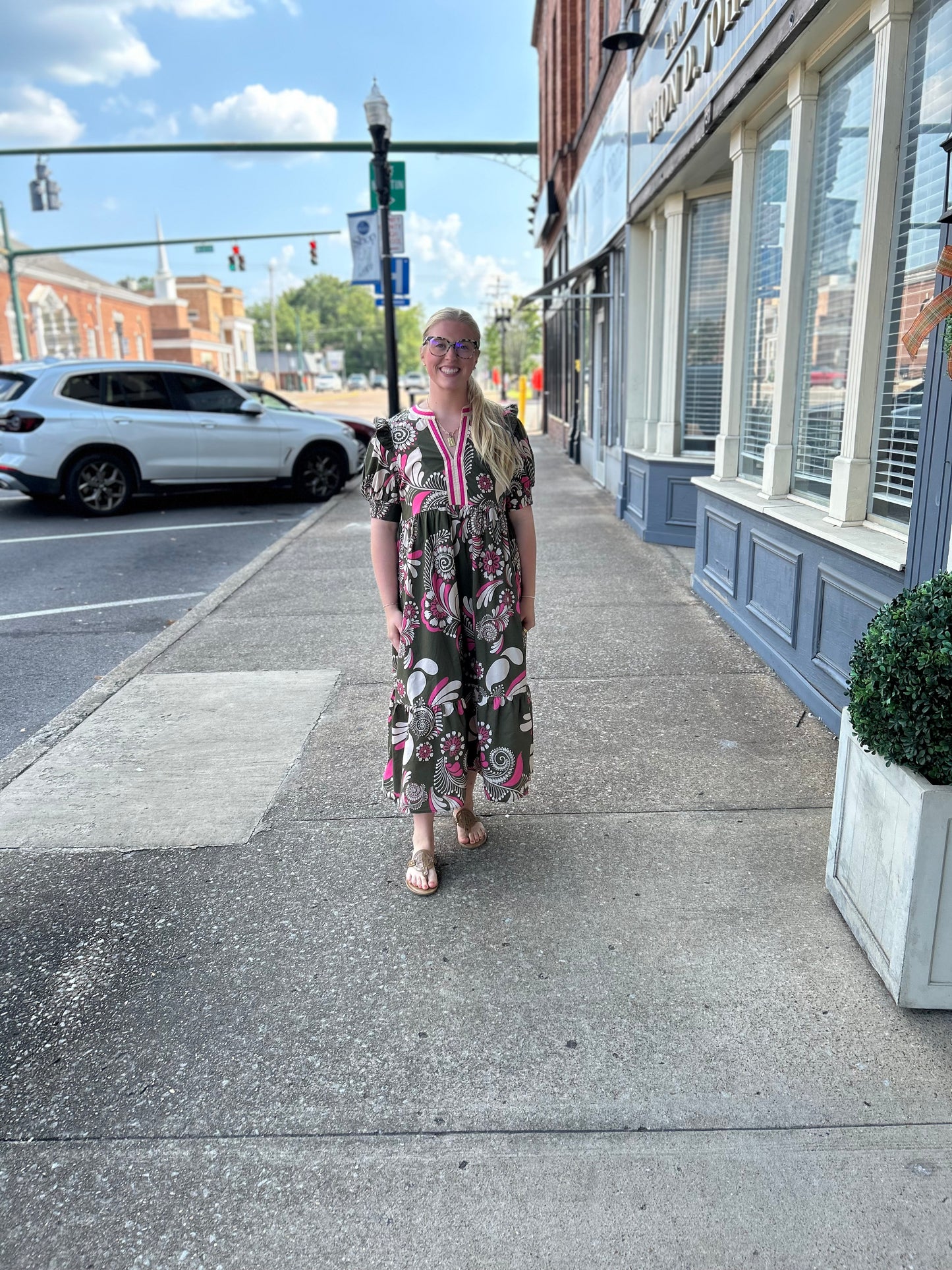 Olive and Pink Dress