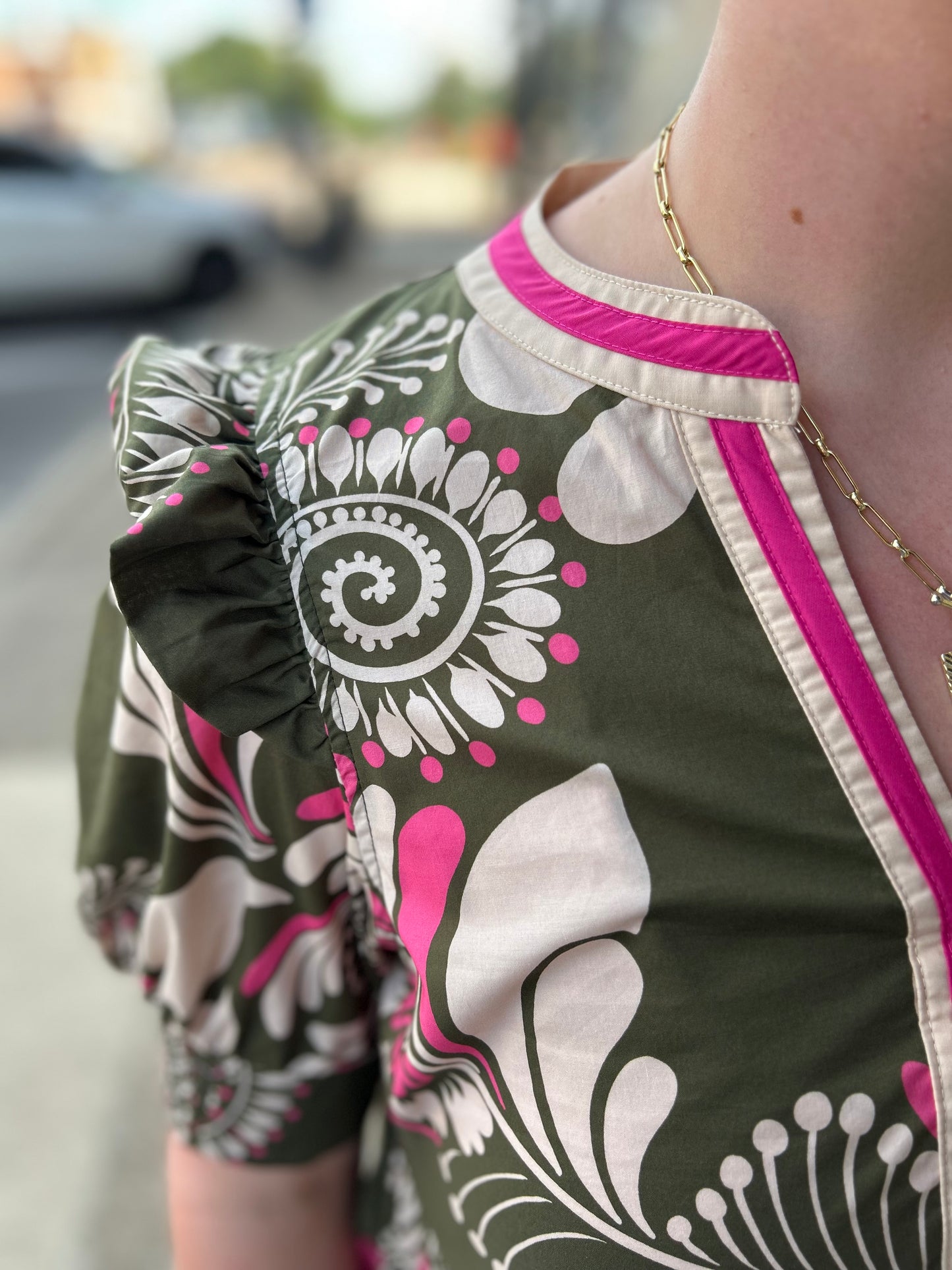 Olive and Pink Dress