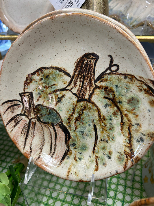 Fall Pumpkins Round Plate