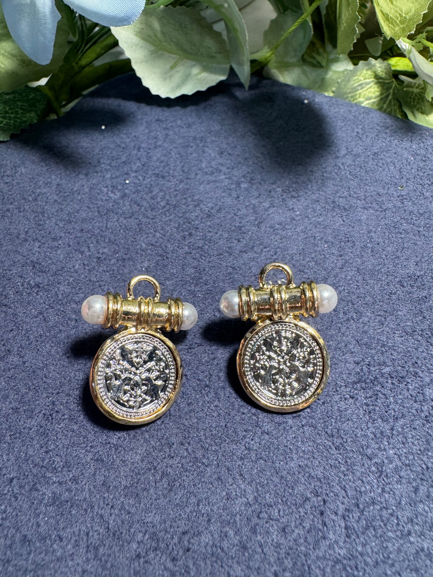 Pearl & Coin Statement Earrings