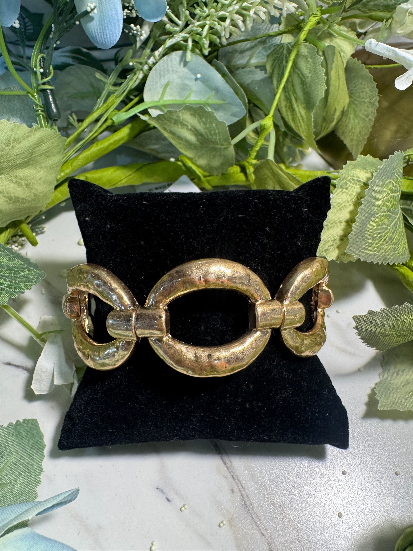 Vintage Gold Link Stretch Bracelet