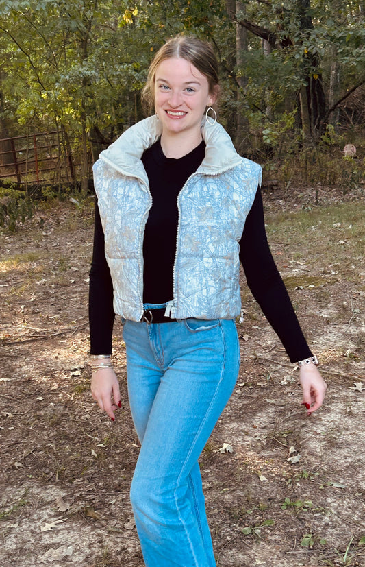Camo White Vest