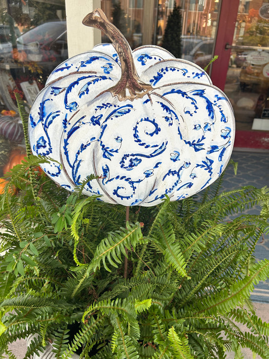 Blue and White Pumpkin