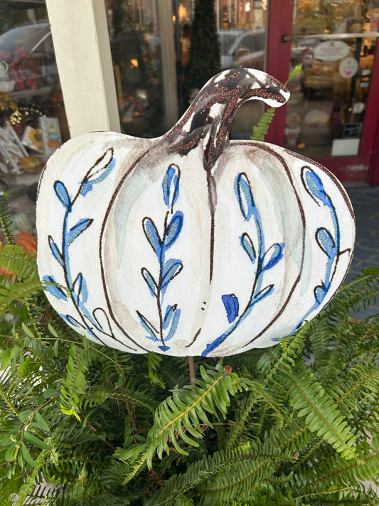 Blue and White Pumpkin