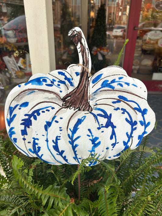 Blue and White Pumpkins