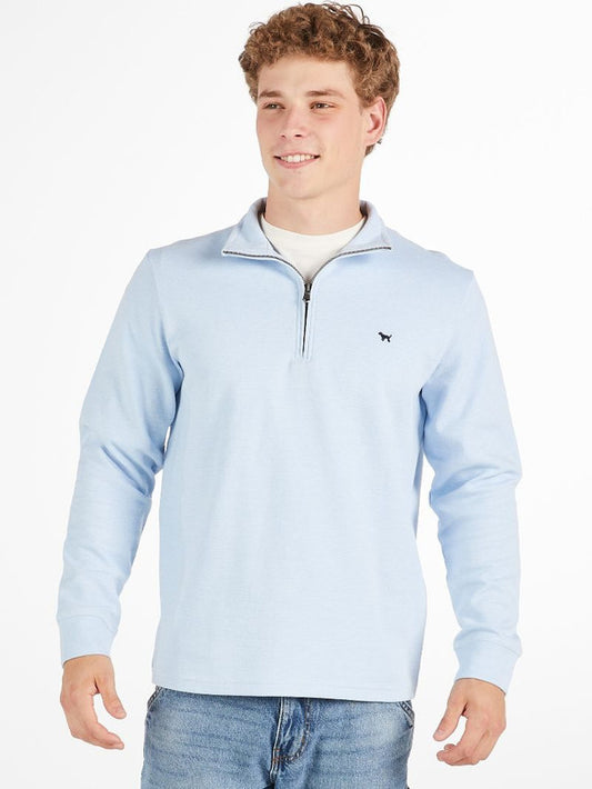 Light Blue Quarter Zip Jacket