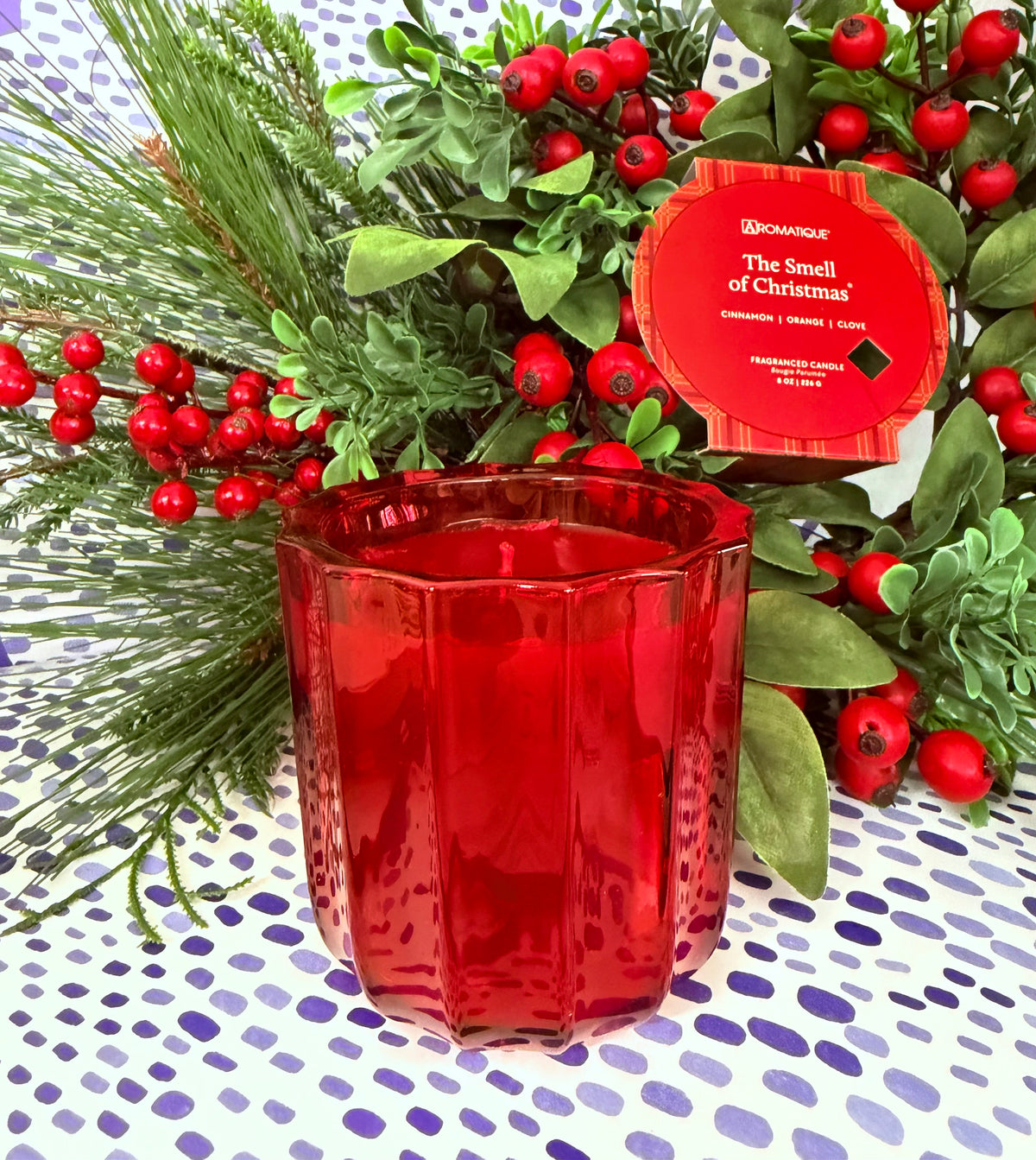 Smell of Christmas Ribbed Candle 8oz