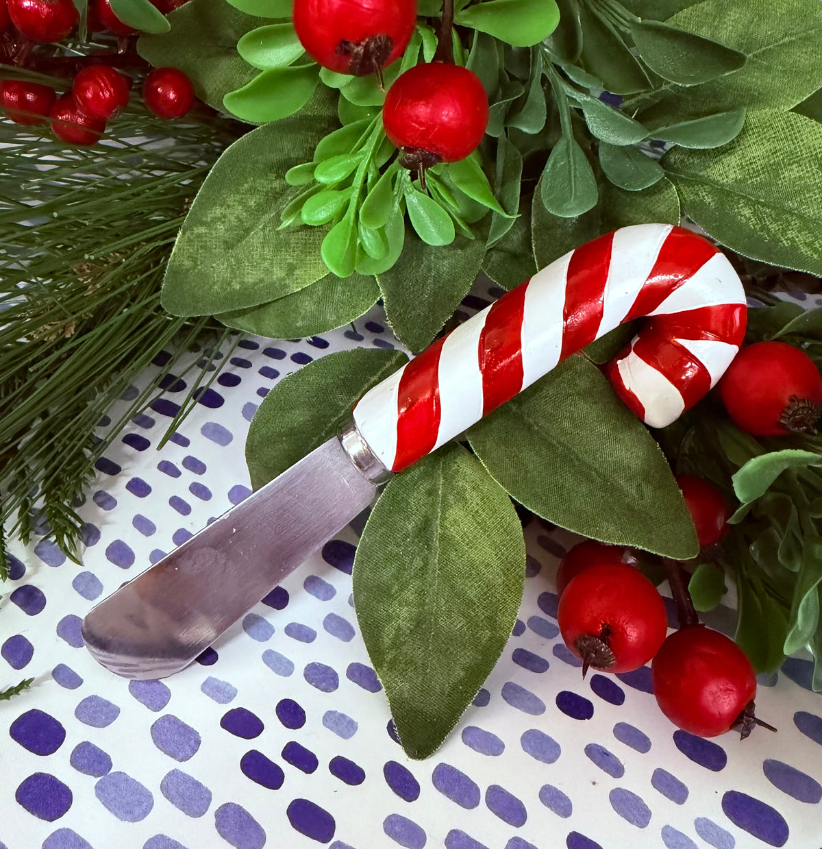 Candy Cane Cheese Spreader