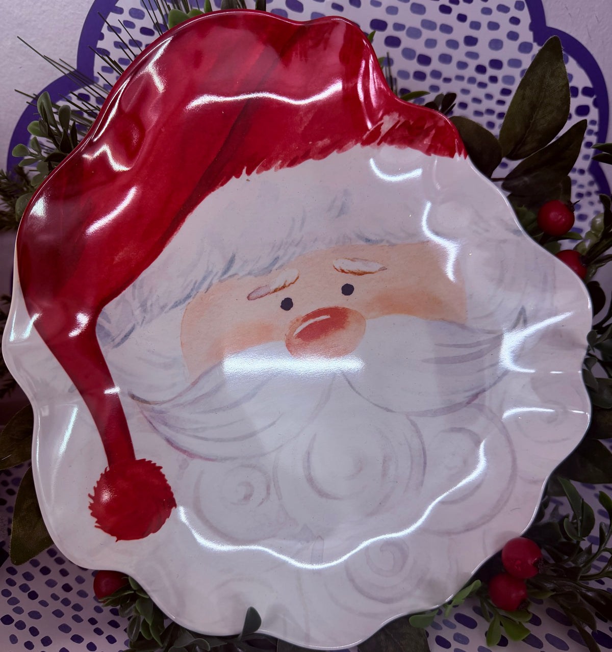 Santa Claus 9.5" Melamine Dinner Plate
