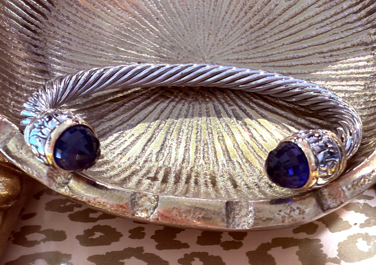 Large Indigo Wire Bracelet