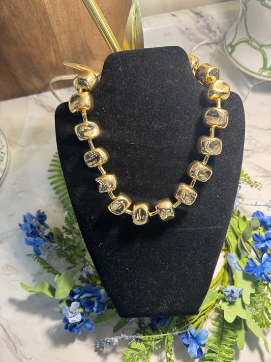 Molten Gold Statement Necklace