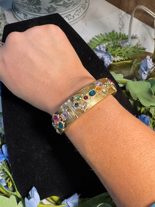 Jewel Box Gold Cuff Bracelet