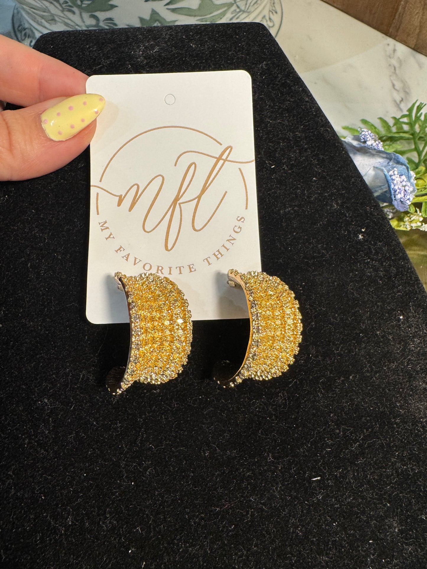 Golden Hour Pavé Hoops