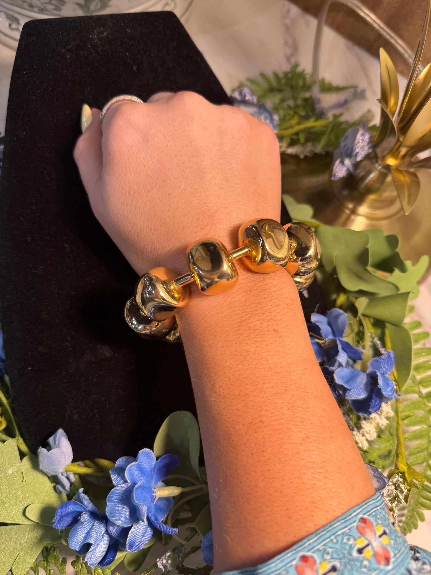Molten Gold Stretch Bracelet