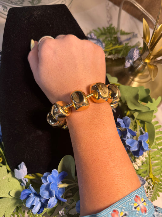 Molten Gold Stretch Bracelet