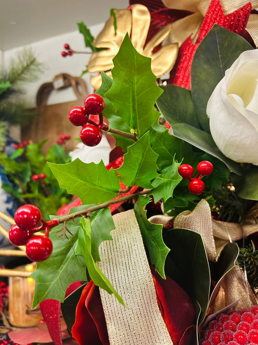 Grand Holly Berry Spray 26"