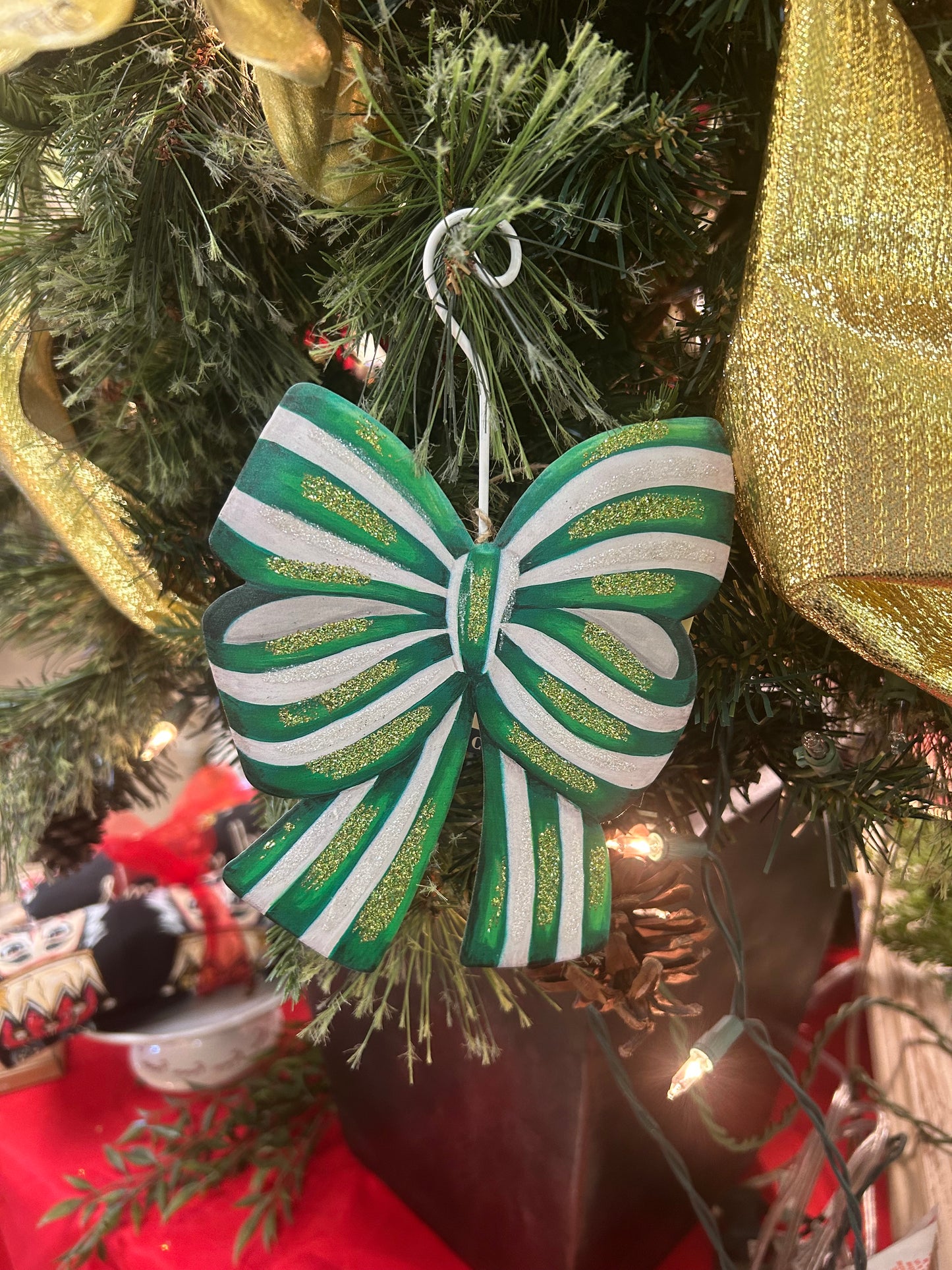 Green Bow Ornament