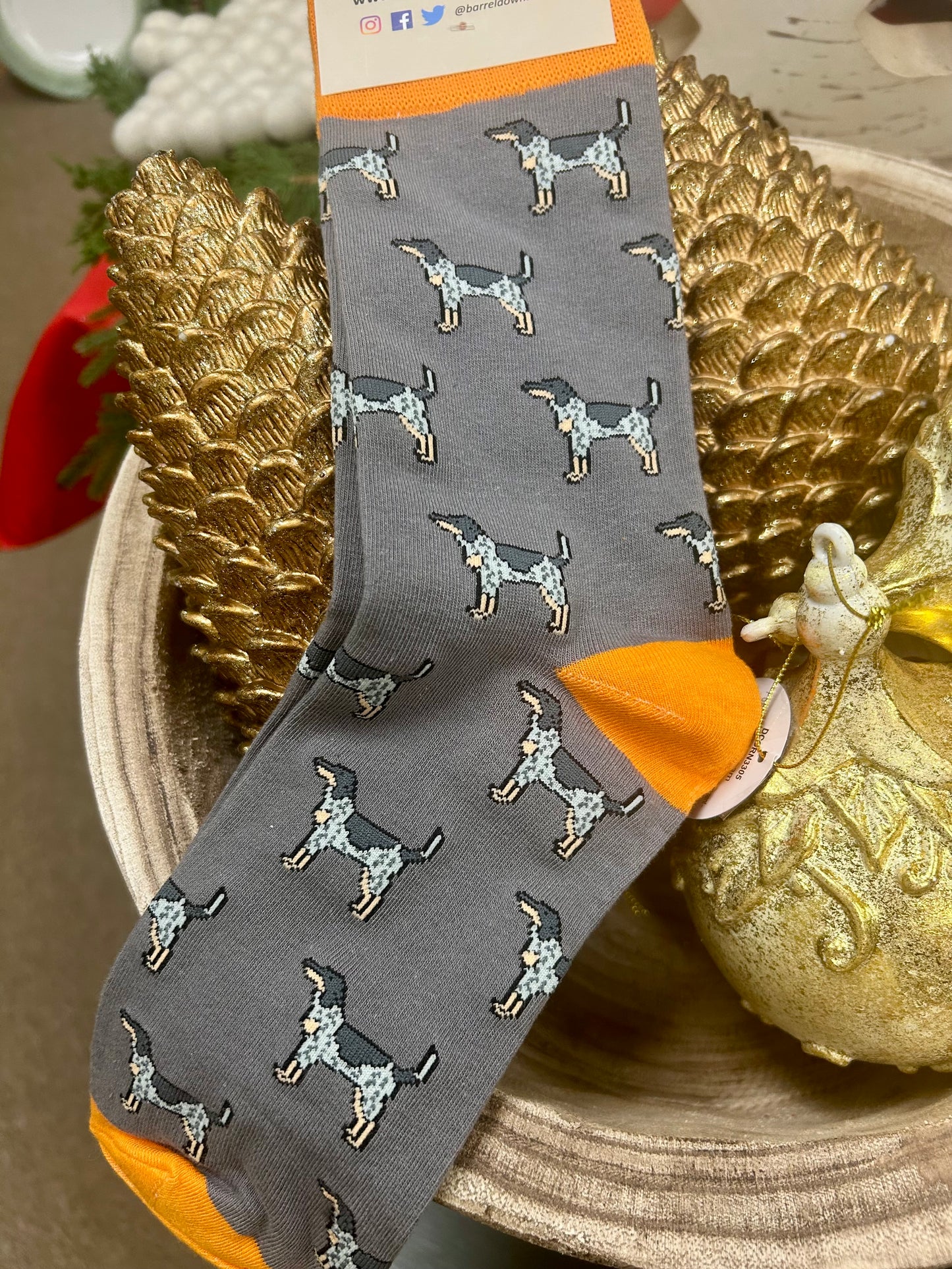 Men Socks - Gray w/ Smokey