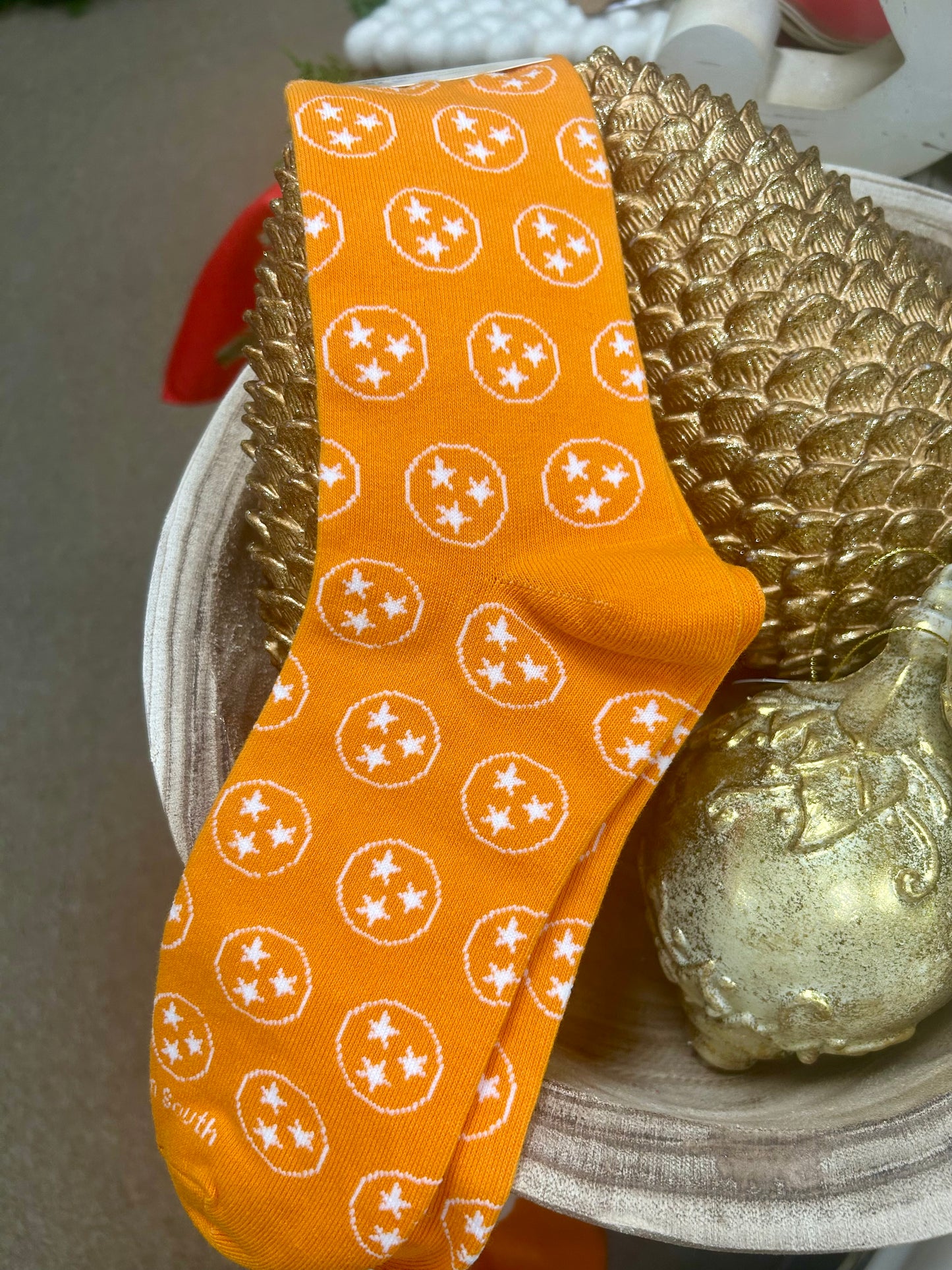 Orange on Orange TriStar Socks