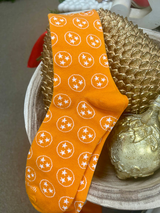 Orange on Orange TriStar Socks