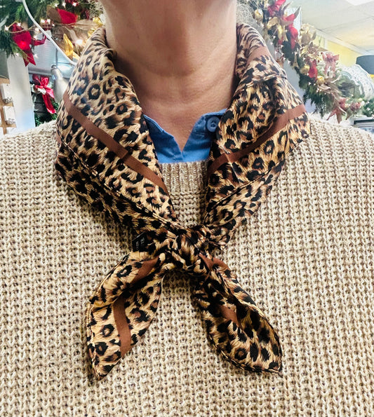 Silk Leopard Scarf