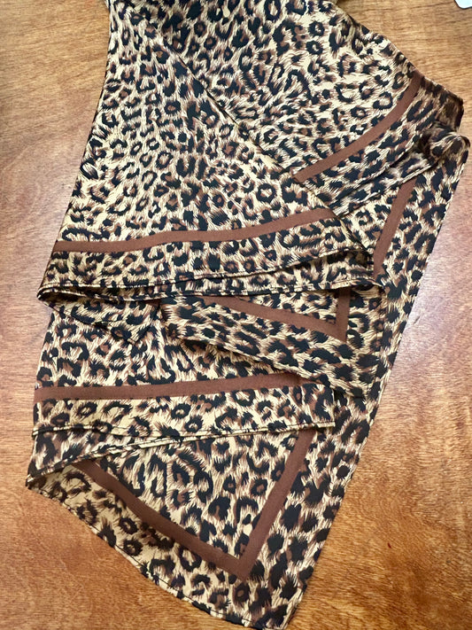 Silk Leopard Scarf
