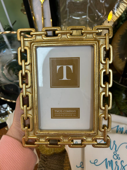 Gold Chain Link Picture Frame 4x6