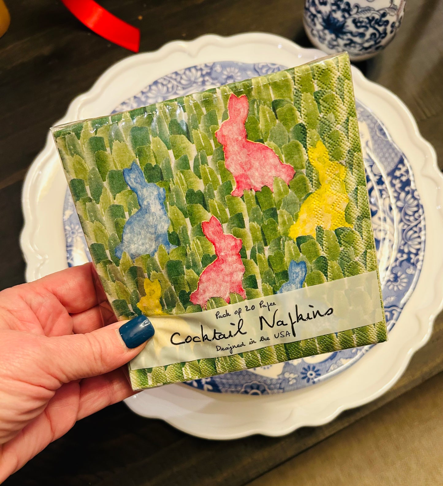 Colorful Bunnies Cocktail Napkins