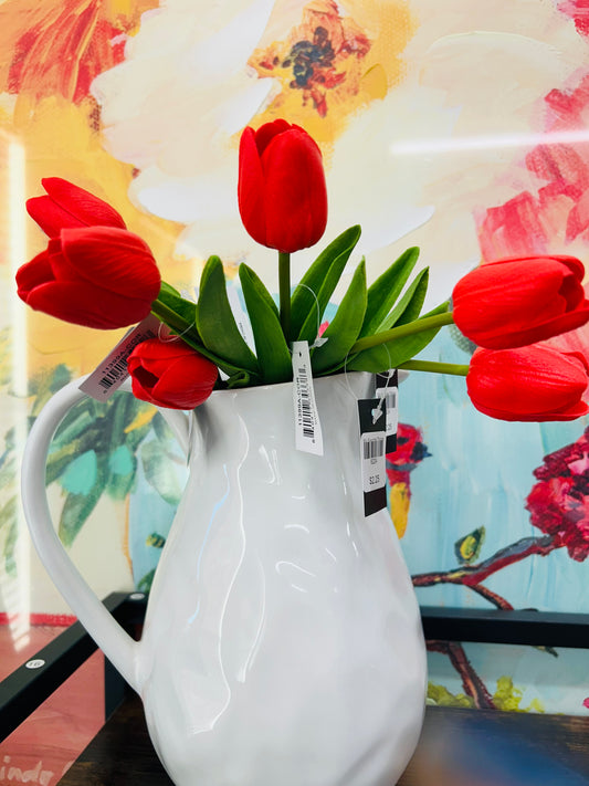 10.5" Coral Real Touch Mini Tulip Stem