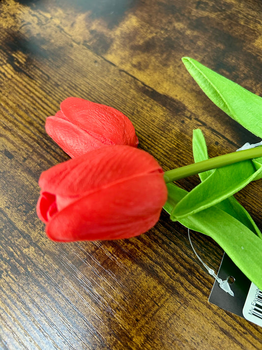 10.5" Coral Real Touch Mini Tulip Stem