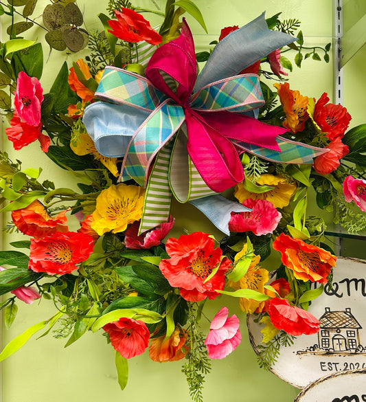 Vibrant Poppy Wreath