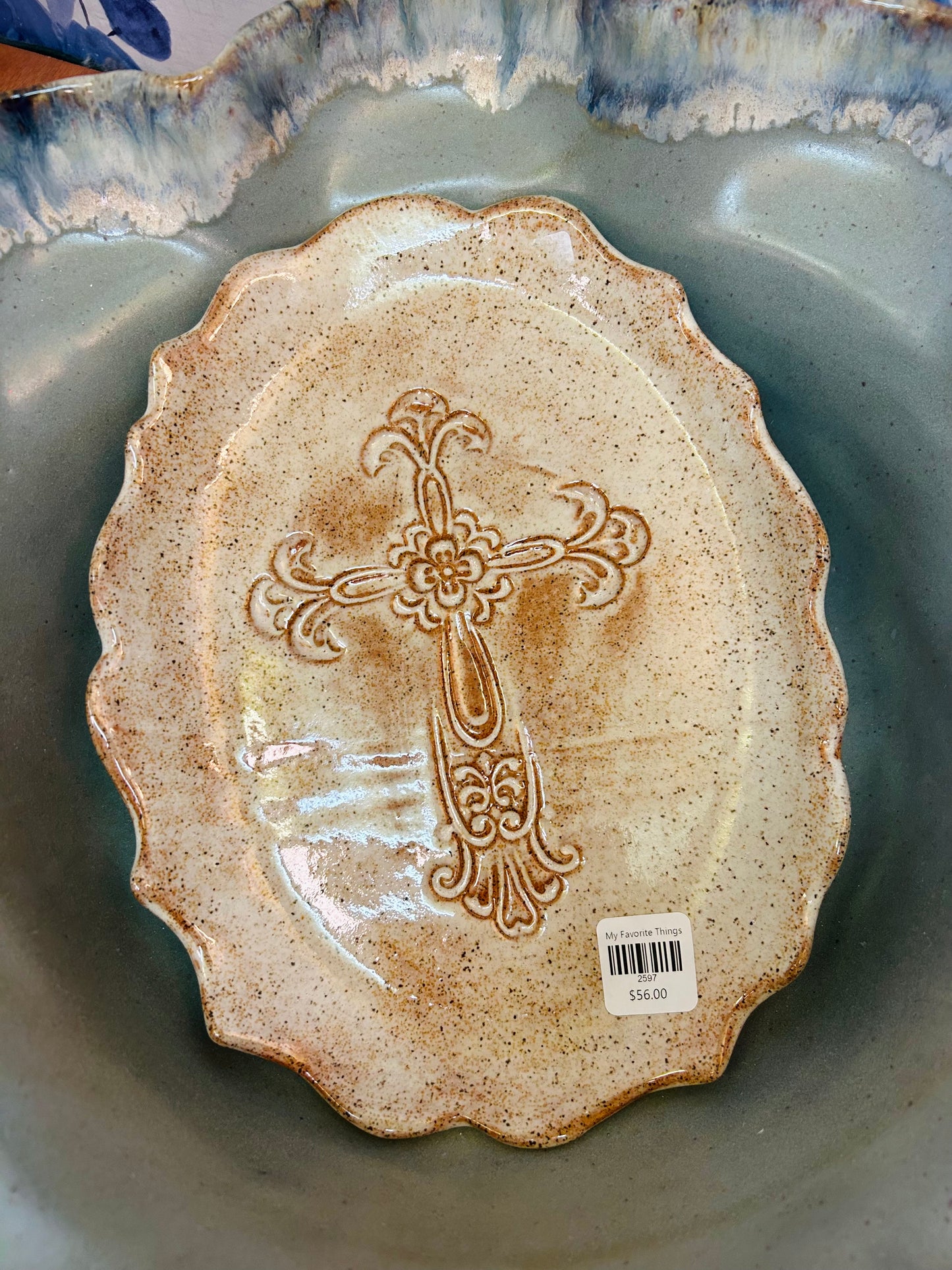 Etta b Cross On Oval Platter