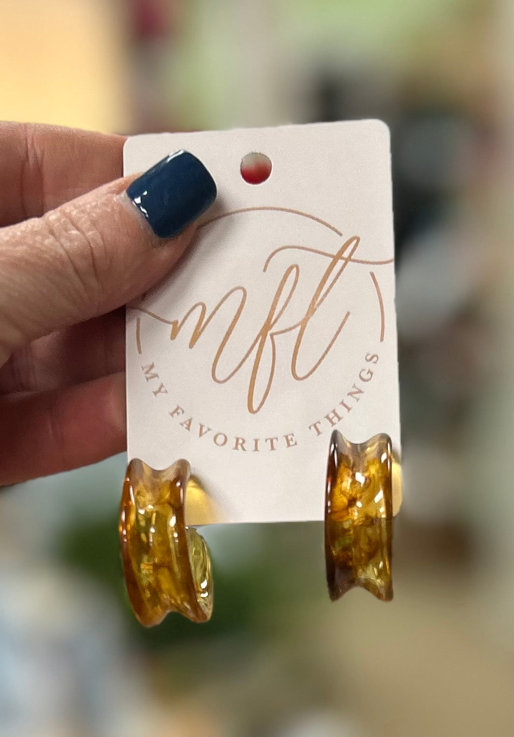 Tortoise Hoop Earrings