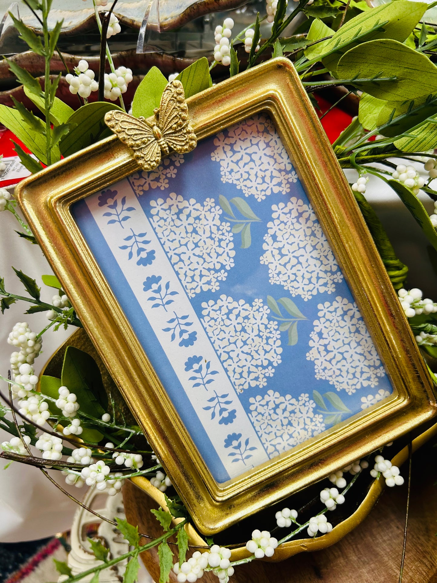 Gold 4x6 Frame with Butterfly