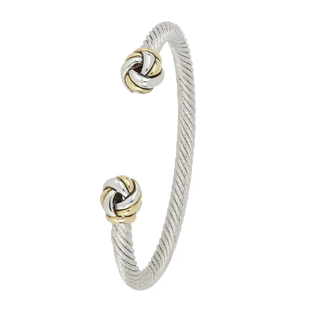 Love Knot Wire Cuff Bracelet