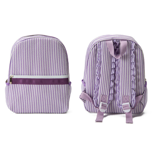 Kids Purple Seersucker Back Pack