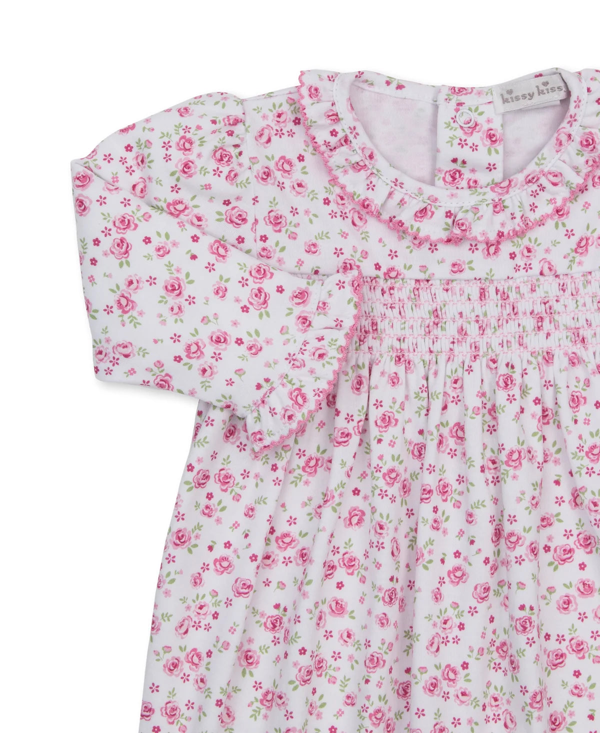 Cottage Roses Pink Smocked Playsuit