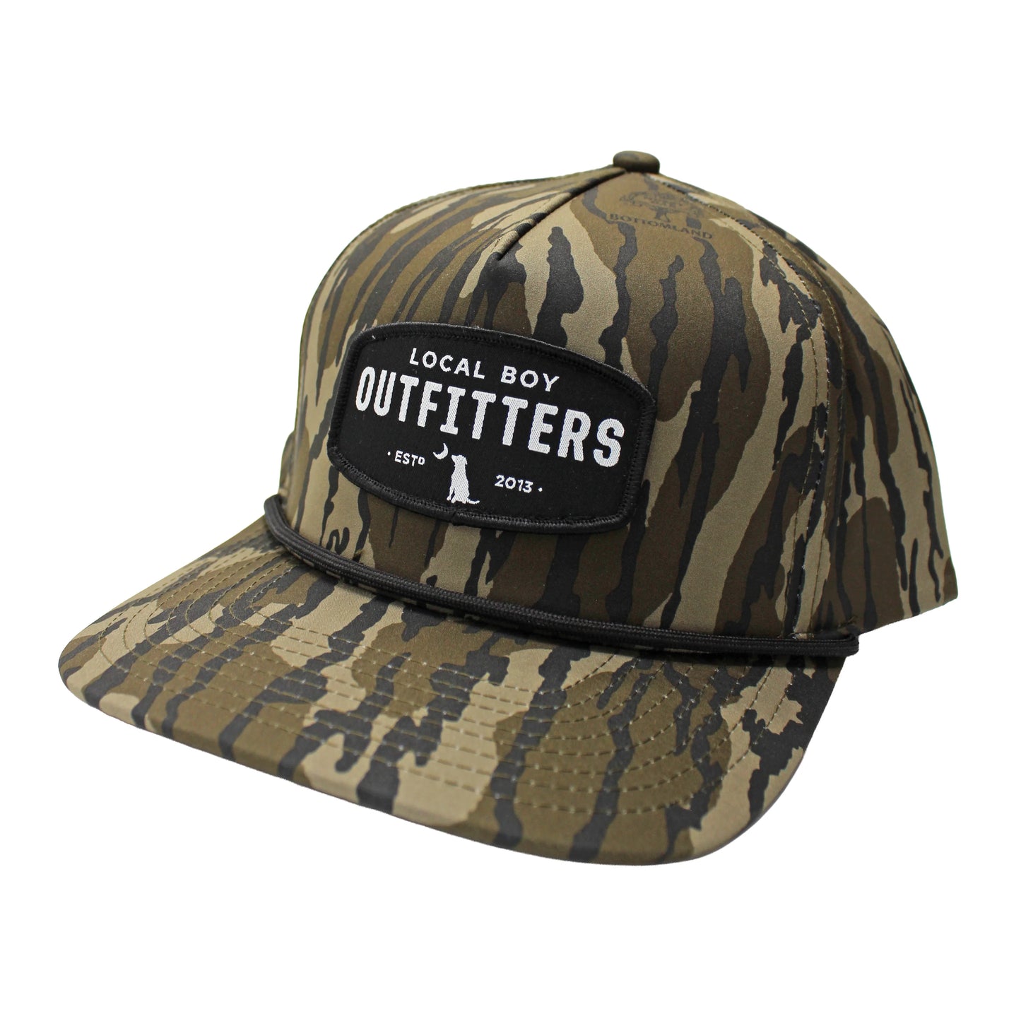 Woven Patch High Crown Rope Hat