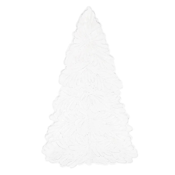 Vietri Lastra Holiday White Figural Tree Small Platter