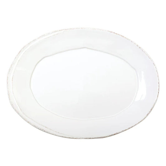 Lastra White Small Oval Platter