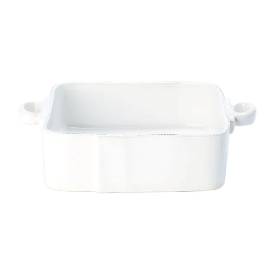 Vietri Lastra White Square Baker  LAS-2657W