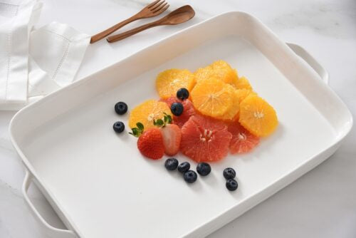 Pampa Bay Le Blanc Rectangle Tray with Handles